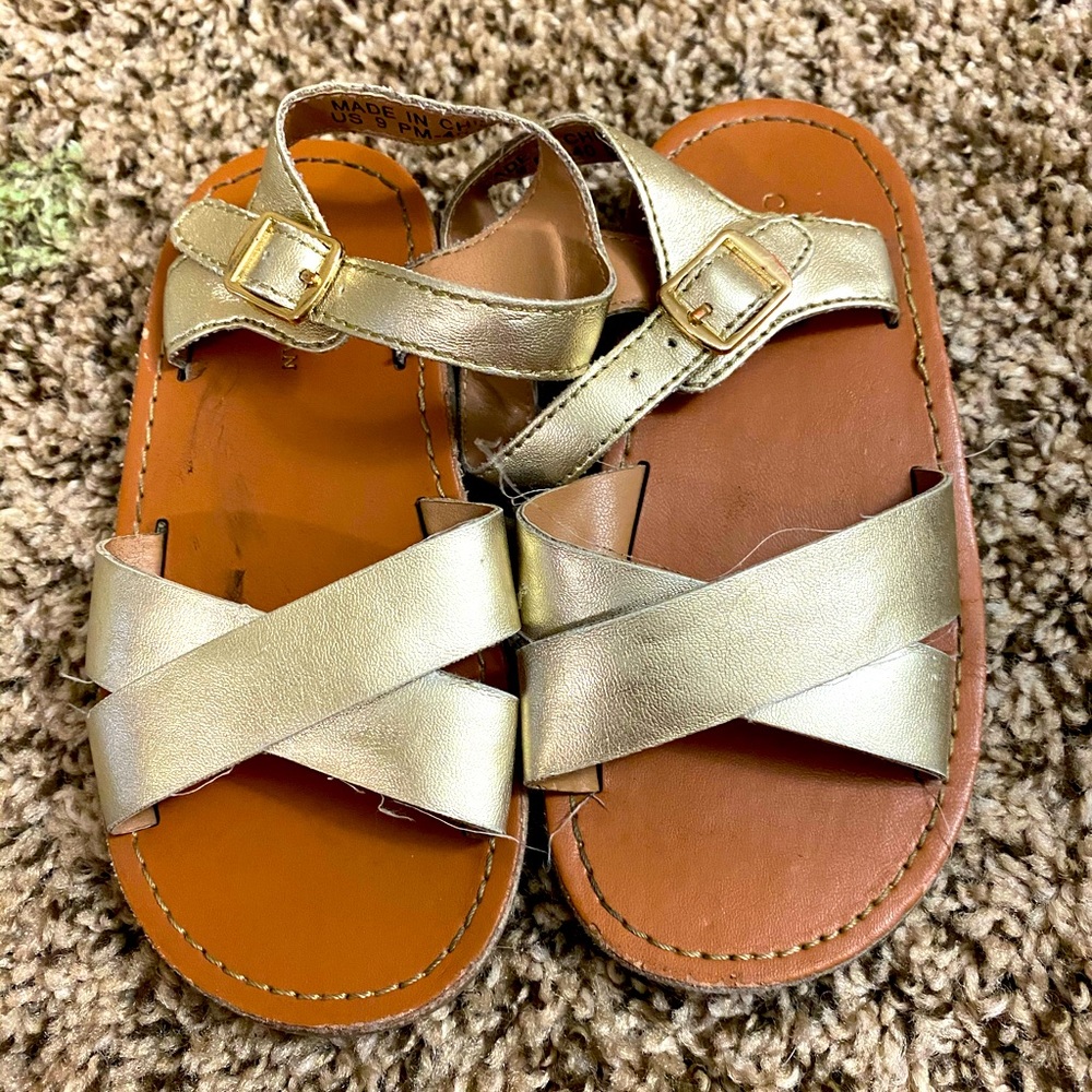 Cole Haan gold sandals